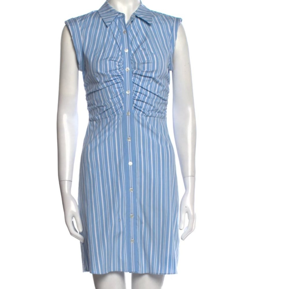 Veronica Beard Blue and White Striped Mini Dress
